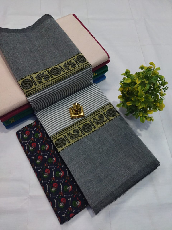 Daily Wear Black and white Lines Saree