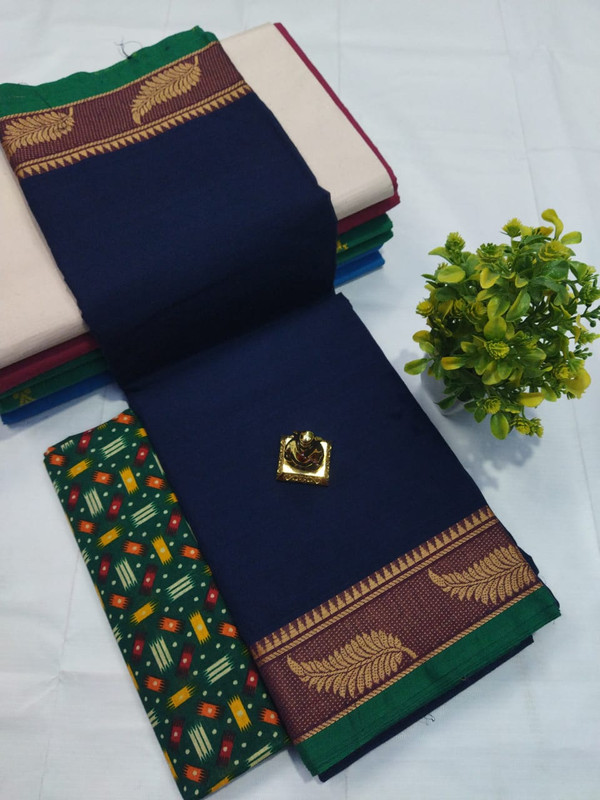 Daily Wear Navy Blue Colour Saree