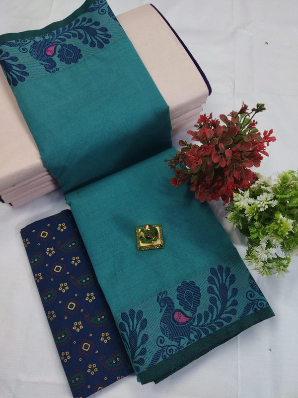 Daily Wear Sky Blue Colour Saree