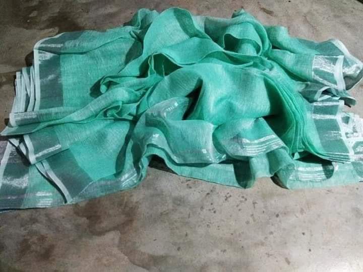Green Cotton Handloom Saree