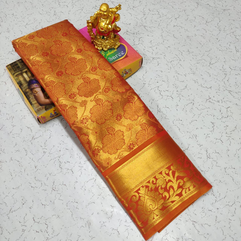 Pure Tissue Silk Saree Golden Colour