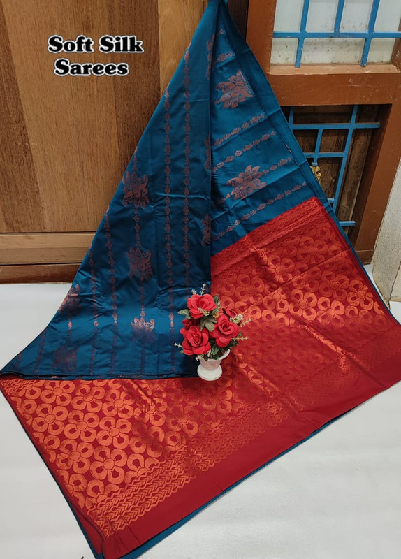 Soft Silk Sarees in Bluish