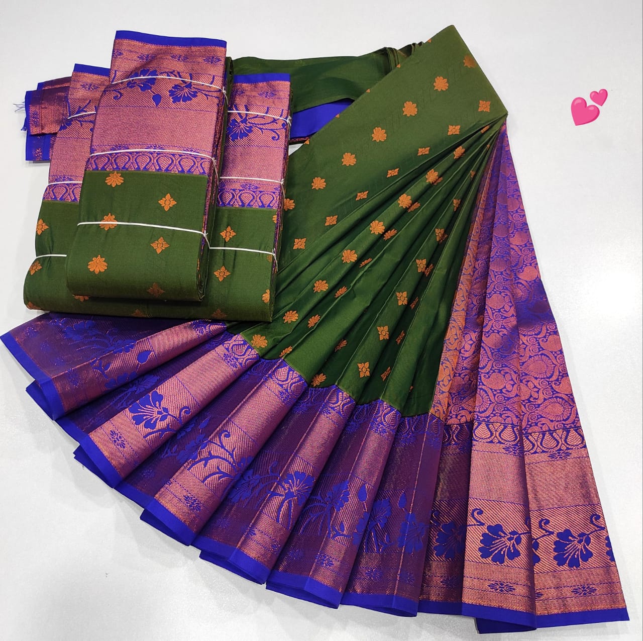 Dark Green Silk Saree