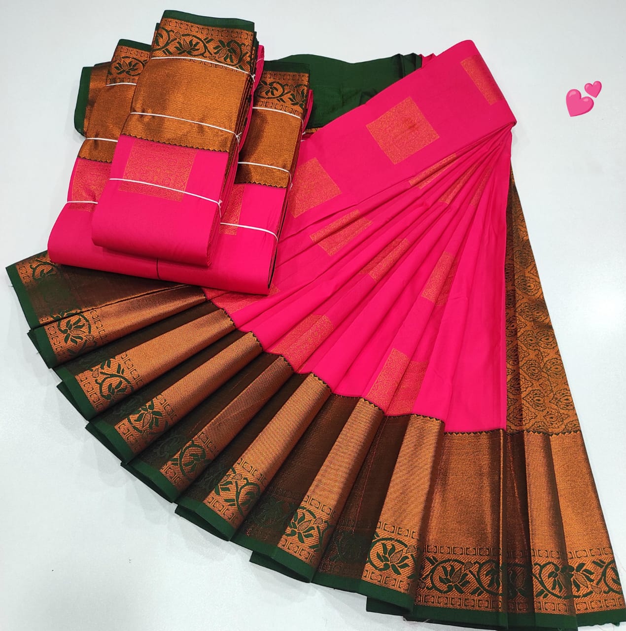 Soft Silk Saree Rani Pink Colour