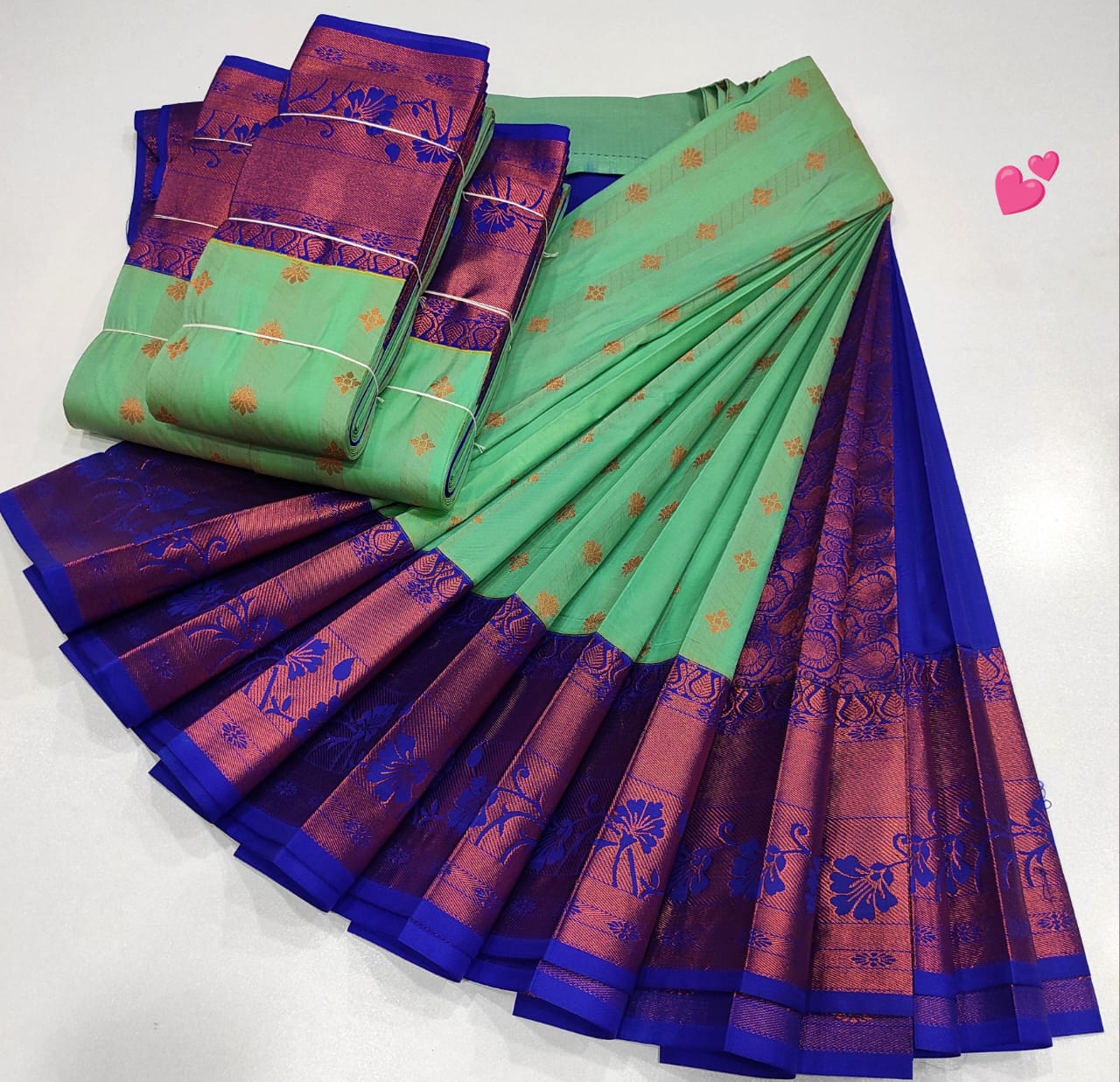 Cyan Soft Silk Saree