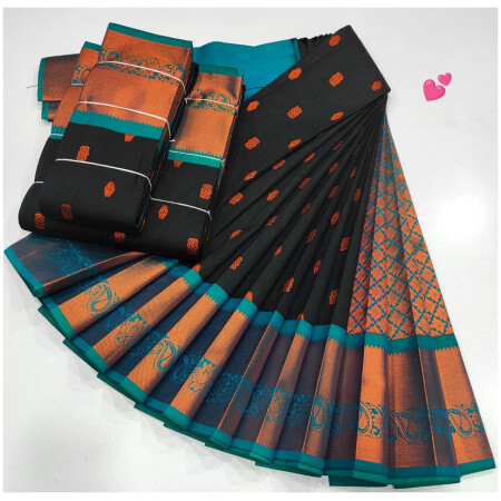 Black Soft Silk Saree