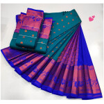Soft Silk Saree Sky Blue Colour