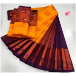 Soft Silk Saree Mango Yellow Colour