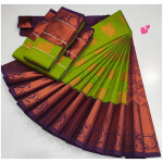 Soft Silk Saree Bud Leaf Green Colour