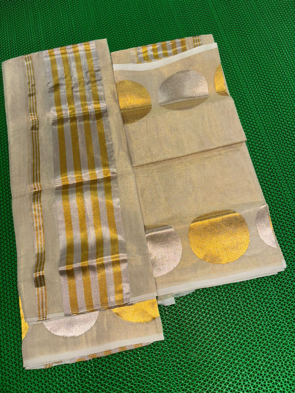 Kerala Handloom Tissue saree