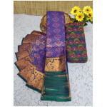 Soft Semi Silk Saree Shinning Blue Colour
