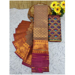 Soft Semi Silk Saree Shinning Pastel Coffee