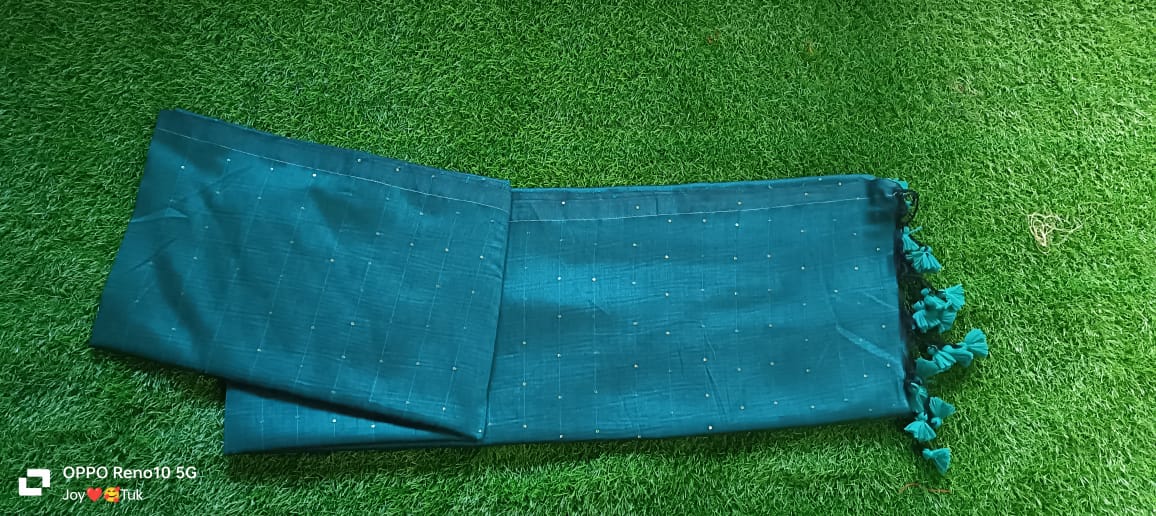 Shinning Blue Handloom Saree