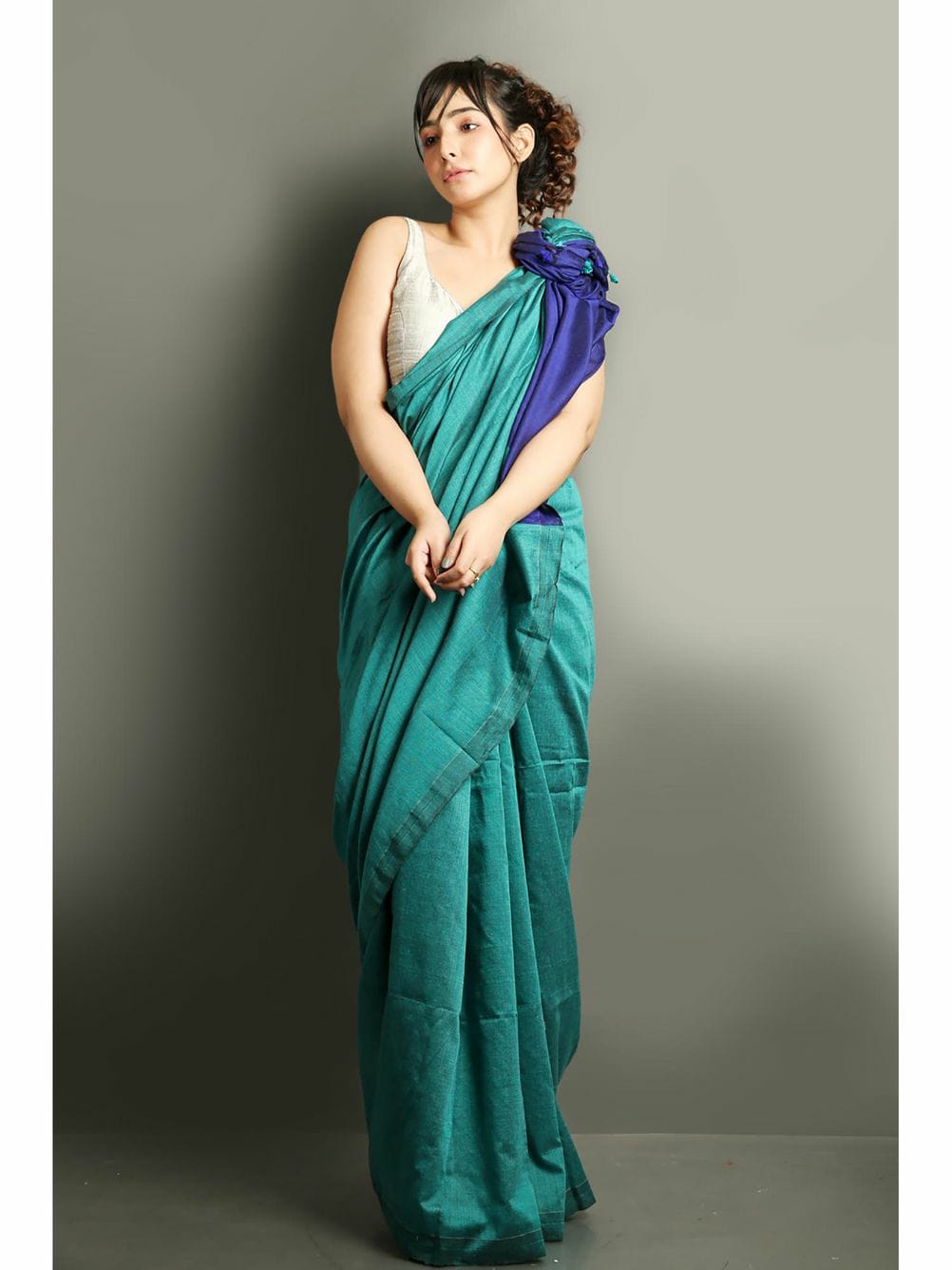 Silky Blue and Peacock Blue
