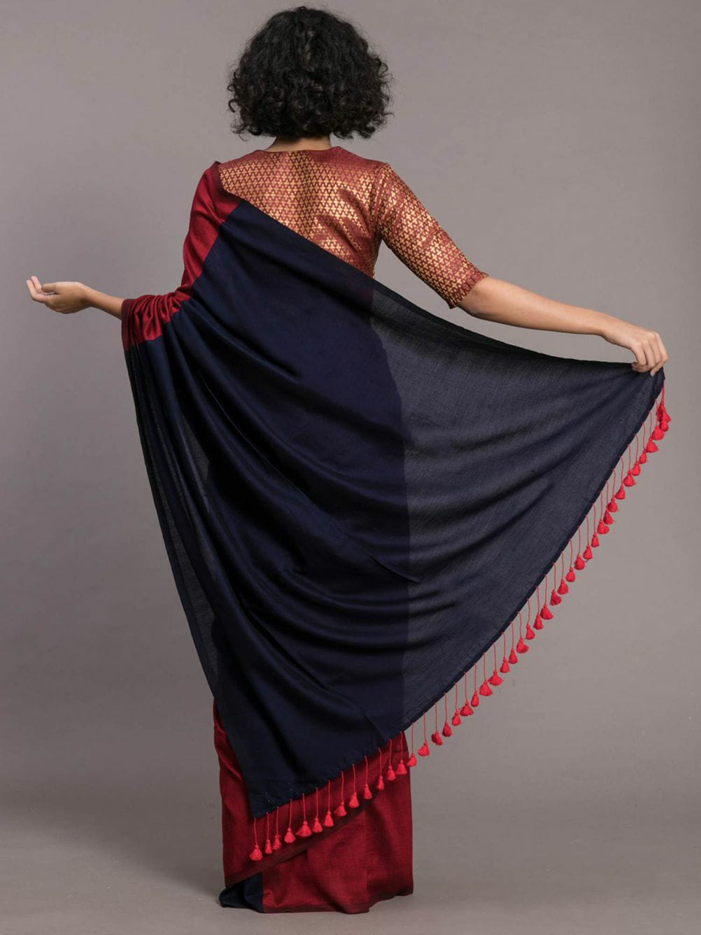 Dual Shades of Navy Blue and Maroon